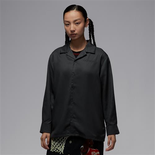 Langærmet, vævet Air Jordan-trøje til kvinder - grå