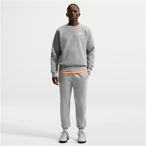 Børstede Nike Club-fleecebukser med opslag til mænd - grå