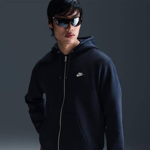 Nike Club Fleece-hættetrøje med lynlås til mænd - blå