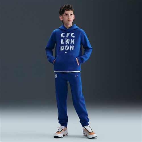Chelsea FC Club Nike Football-joggers i fleece til større børn (drenge) - blå