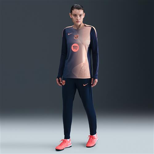 Maskinstrikkede FC Barcelona Strike Third Nike Dri-FIT Total 90-fodboldbukser til kvinder - blå