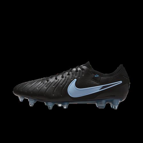 Nike Tiempo Legend 10 Elite-fodboldstøvler (low-top) til blødt underlag - sort