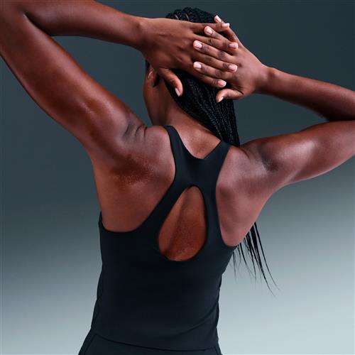 Nike Universa sports-bh-tanktop med medium støtte og indlæg til kvinder - sort