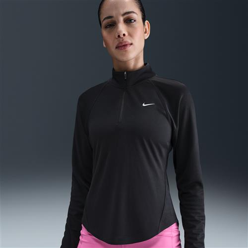 Nike Tempo Dri-FIT-løbetrøje med 1/4 lynlås til kvinder - sort