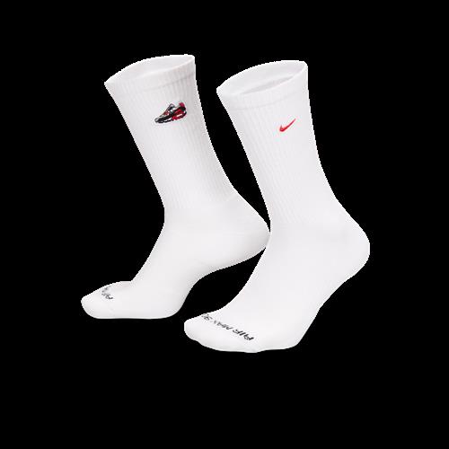 Polstrede Nike Air Max 90 Everyday Plus-crewstrømper (1 par) - hvid