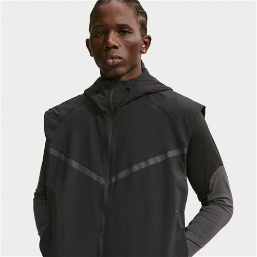 Vævet Nike Tech Dri-FIT Windrunner-vest til mænd - sort