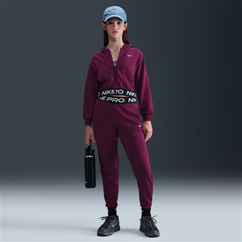 Nike Pro Fleece Dri-FIT-joggers til større børn (piger) - rød