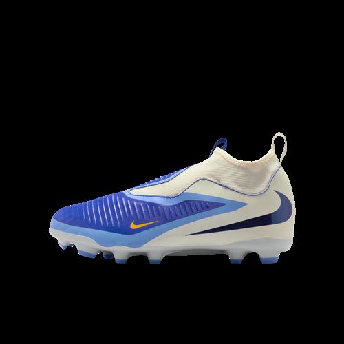 Nike Jr. Phantom 6 High Academy LV8-fodboldstøvler til græs til større børn - blå