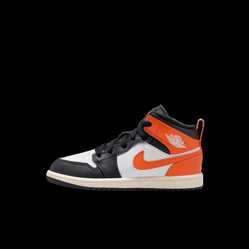 Jordan 1 Mid-sko til mindre børn - Orange