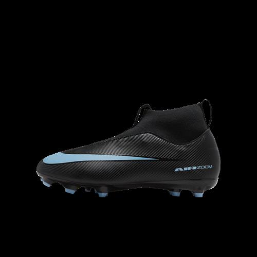 Nike Jr. Mercurial Superfly 10 Academy-high top-fodboldstøvler til flere typer underlag til mindre/større børn - sort