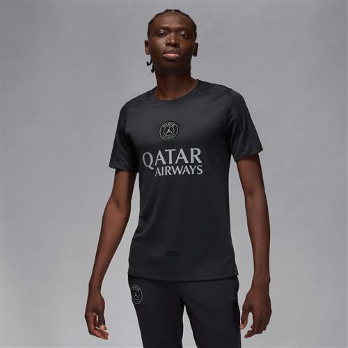 Kortærmet Paris Saint-Germain Strike Fourth Jordan Dri-FIT-fodboldtrøje til mænd - sort