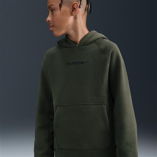 Paris Saint-Germain Air Nike Football-Hoodie til større børn - grøn