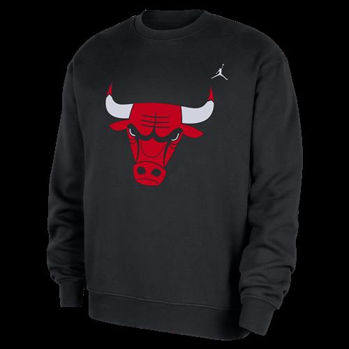 Chicago Bulls Statement Essentials Jordan NBA-crew-neck-sweatshirt i fleece til mænd - sort