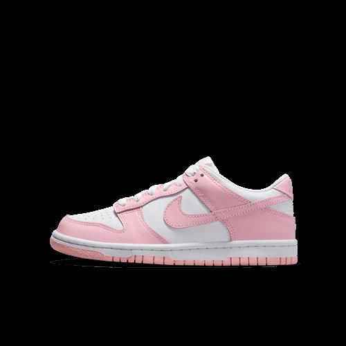Nike Dunk Low-sko til større børn - hvid
