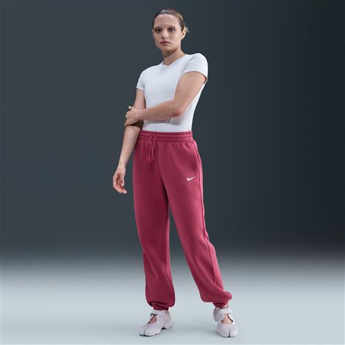 Overdimensionerede Nike Phoenix Fleece-sweatpants med høj talje til kvinder - lilla