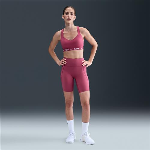 Højtaljede Nike Universa-cykelshorts (20 cm) uden sømme foran til kvinder - lilla