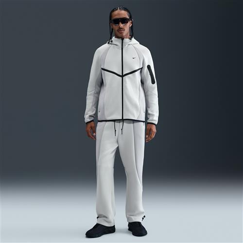 Nike Tech-fleecebukser med farveblok og åben kant til mænd - grå