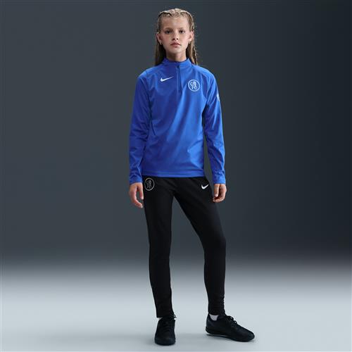 Maskinstrikkede Chelsea FC Strike Third Nike Dri-FIT Total 90-fodboldbukser til større børn - sort