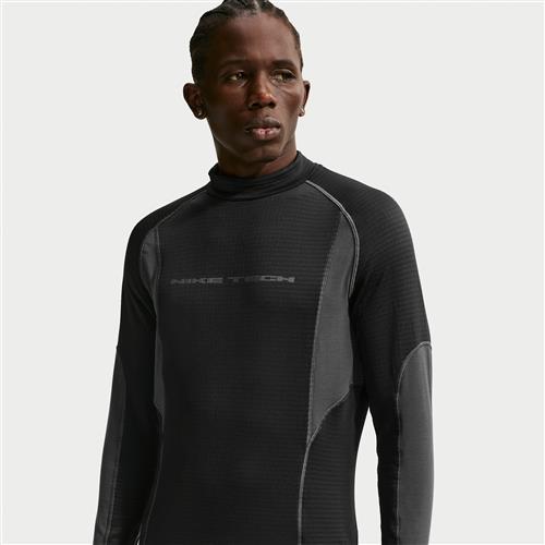 Langærmet Nike Tech-basislag til mænd - sort