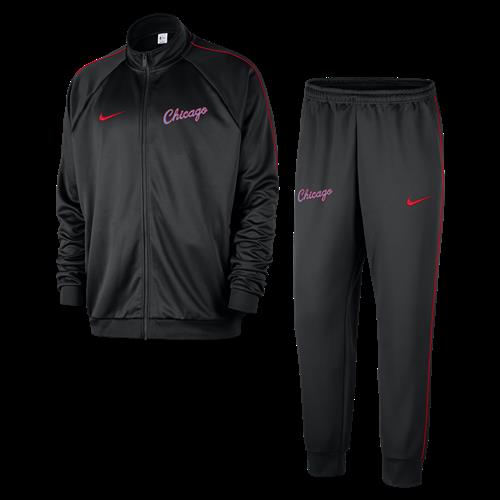 Chicago Bulls City Edition Nike NBA Club Peak-tracksuit til mænd - sort