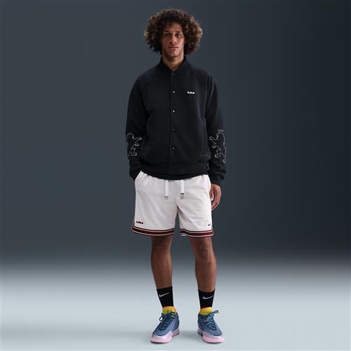 LeBron-basketballshorts (20 cm) til mænd - hvid