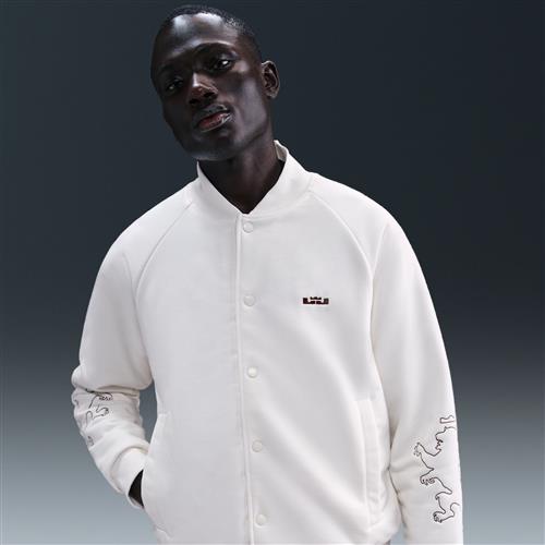 Polstret LeBron Standard Issue Therma-FIT-jakke til mænd - hvid