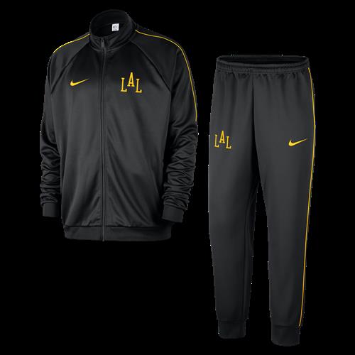 Los Angeles Lakers City Edition Nike NBA Club Peak-tracksuit til mænd - sort