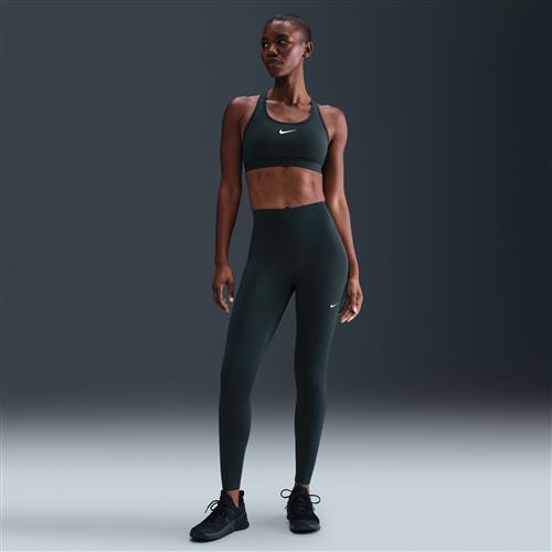 Højtaljede Nike One Seamless Front-leggings i fuld længde til kvinder - grøn