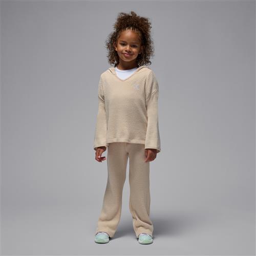 Todelt Jordan Heir To The Crown-pullover-sæt i rib til mindre børn - brun