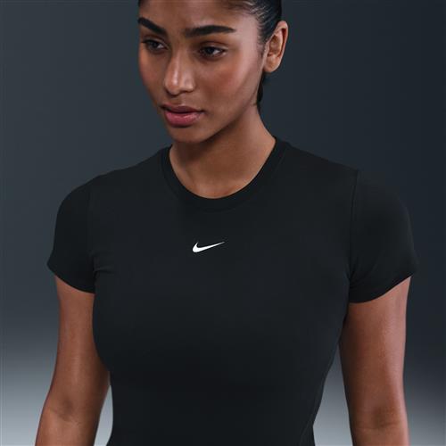 Nike One-kortærmet top til kvinder - sort