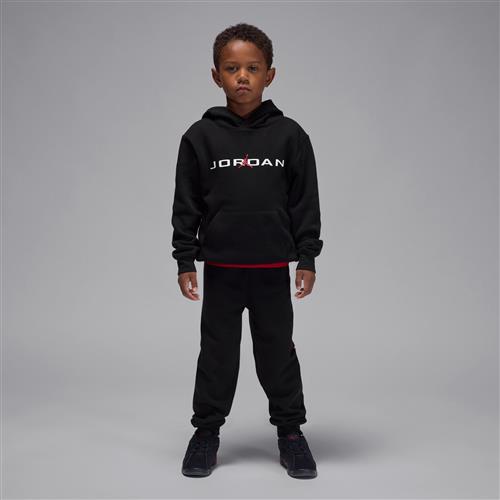 Todelt Jordan Baseline-fleecesæt til mindre børn - sort