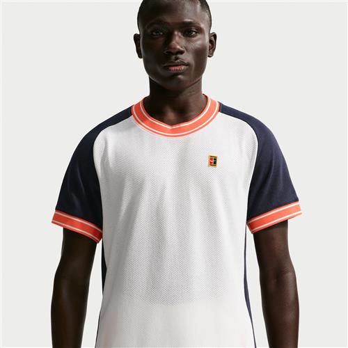 NikeCourt Heritage tennistrøje med korte ærmer til mænd - hvid