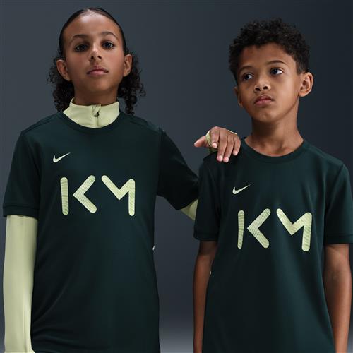 Kylian Mbappé Academy-Dri-FIT-fodboldtop med korte ærmer til større børn - grøn