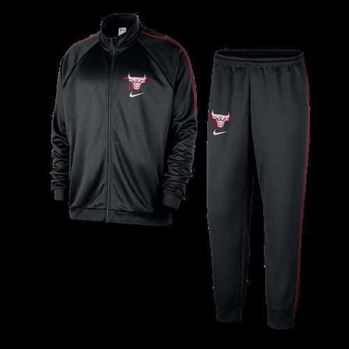 Chicago Bulls Courtside Nike NBA Club Peak-tracksuit til mænd - sort
