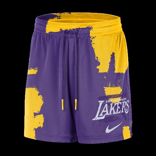 Los Angeles Lakers Courtside Jordan Dri-FIT NBA-træningsshorts i mesh til mænd - lilla