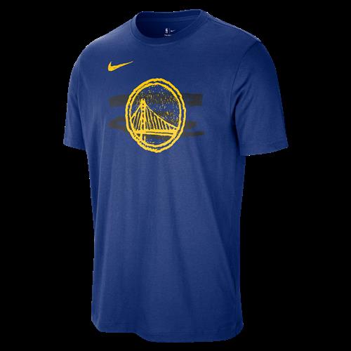 Golden State Warriors Courtside Nike NBA-T-Shirt til mænd - blå