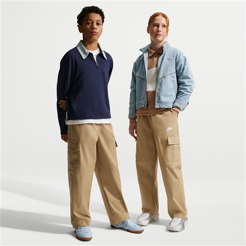 Nike Club vævede cargobukser til større børn - brun