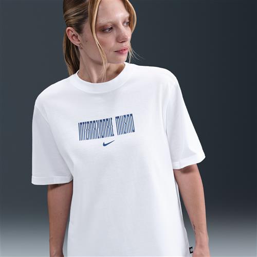 Inter Milan Nike Football-T-shirt til kvinder - hvid