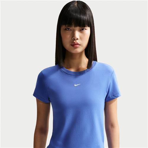 Maskinstrikket Nike Chill-T-shirt til kvinder - blå