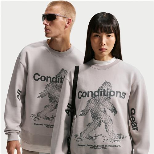 Nike ACG "Tuff Fleece" Therma-FIT Pullover-sweatshirt med rund hals til mænd - grå