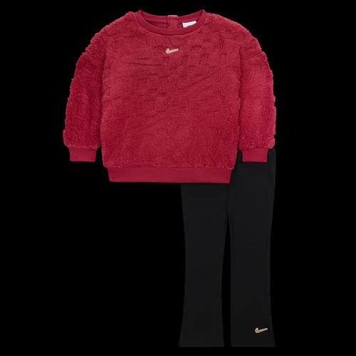 Todelt Nike Cozy-leggingssæt med svaj til babyer (12-24 M) - sort
