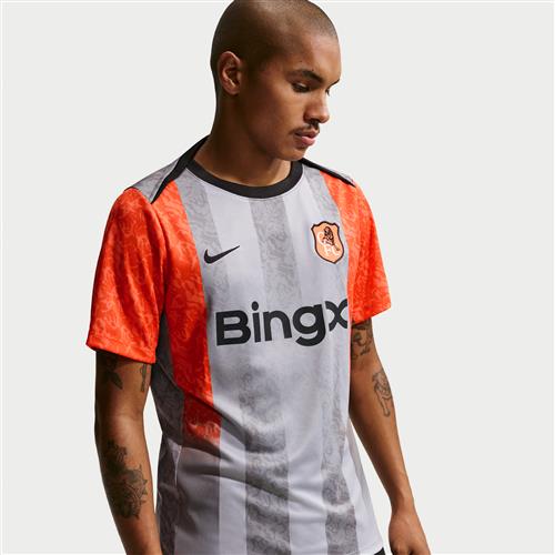 Chelsea FC Academy Pro SE Nike opvarmningstrøje til fodbold med korte ærmer til mænd - grå