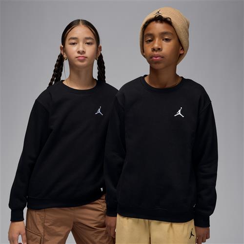 Jordan Brooklyn Fleece-crewtrøje til større børn - sort