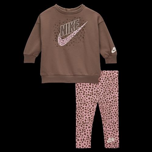 Nike Wild Warmth-babysæt med crewtrøje og leggings (12-24 M) - Pink