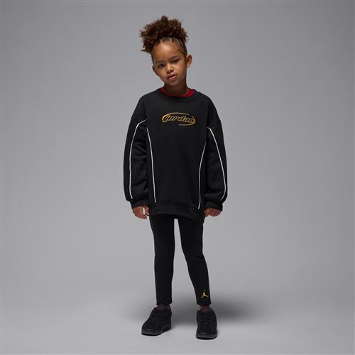 Jordan Mountainside-fleecesæt i to dele til mindre børn - sort