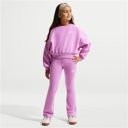 Højtaljede Nike Classic-leggings med svaj til piger - lilla