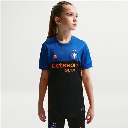 Inter Milan 2026 Stadium SE Nike ACG Dri-FIT Replica-fodboldtrøje til større børn - blå
