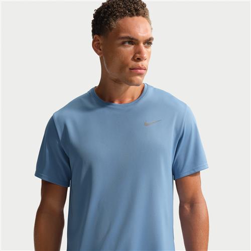 Kortærmet Nike Miler Dri-FIT UV-løbeoverdel til mænd - blå