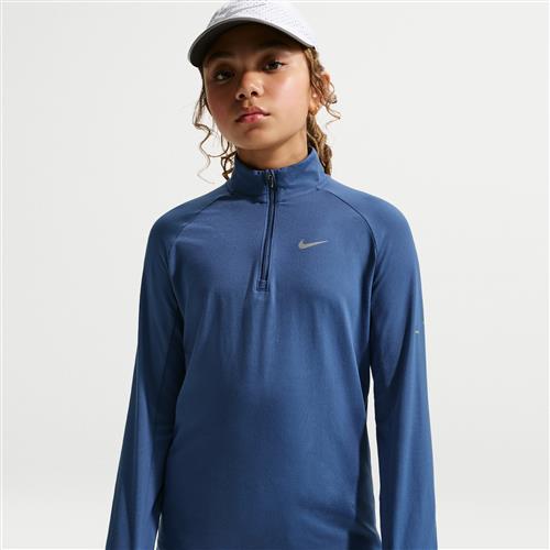Nike Stride Dri-FIT-overdel med 1/2-lynlås til børn - blå