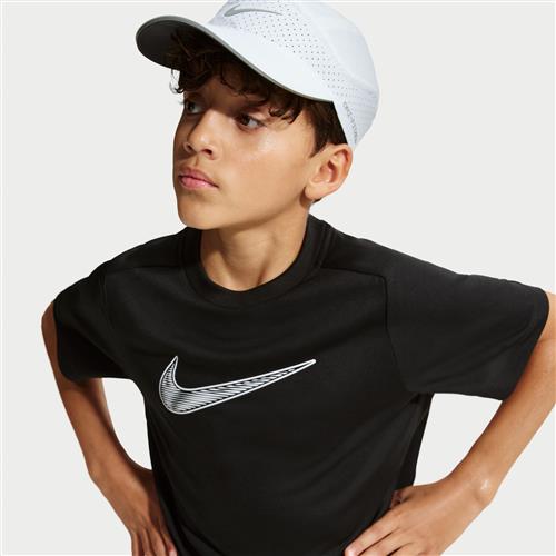 Kortærmet Nike Multi Dri-FIT-træningsoverdel til større børn (drenge) - sort